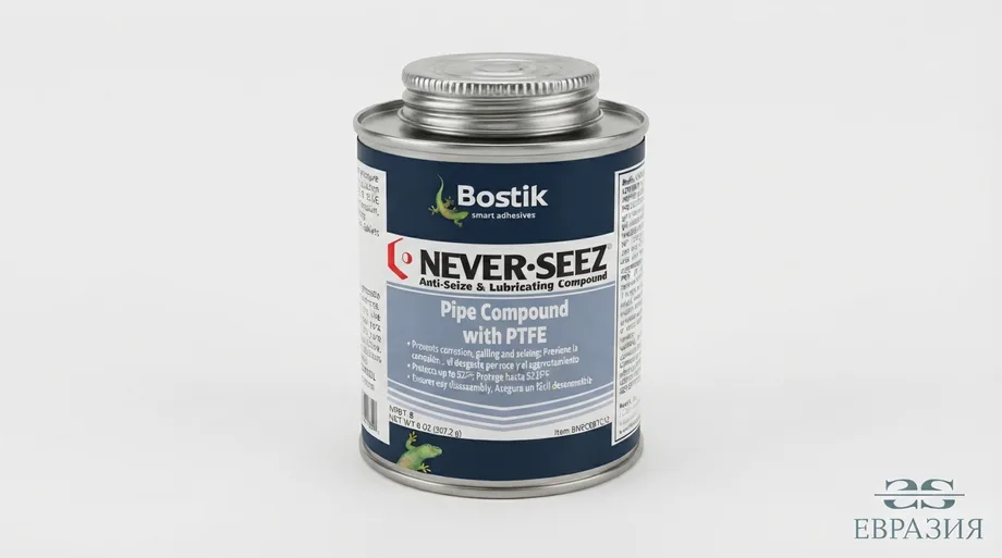 Резьбовой уплотнитель-смазка с PTFE для трубных соединений Bostik Never-Seez Pipe Compound with PTFE NPBT-8, 227 г